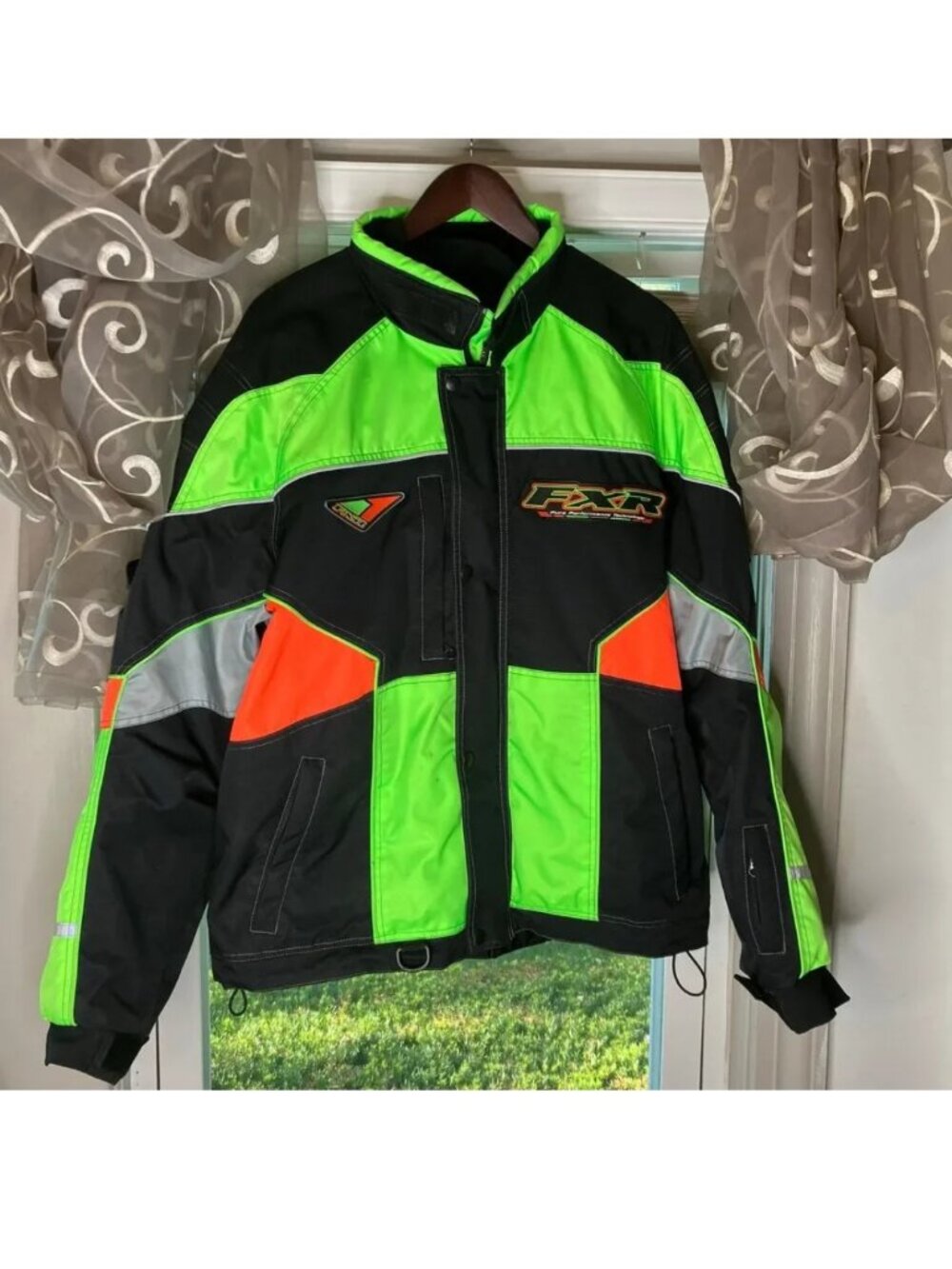 FXR Race mens large snowcross Neon
